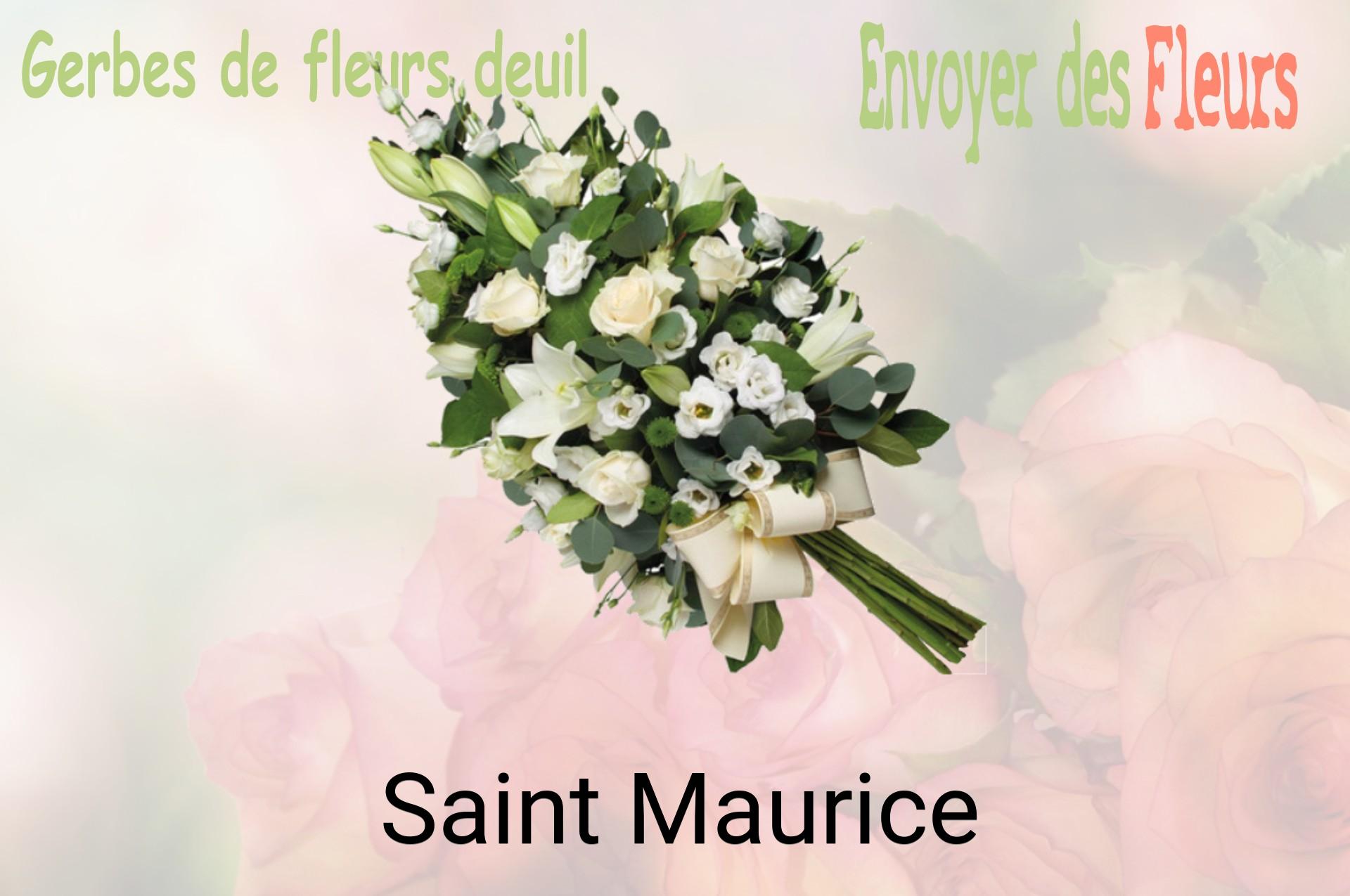 Gerbe de fleurs de deuil livrée à Saint-Maurice